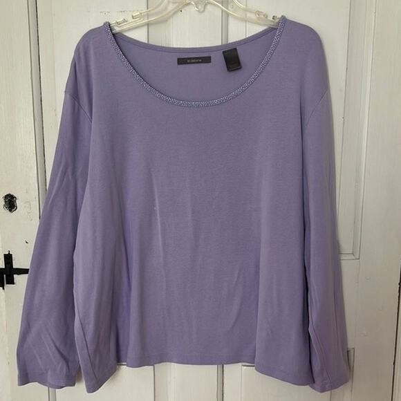 Liz‎ Claiborne lavender top - Picture 1 of 3